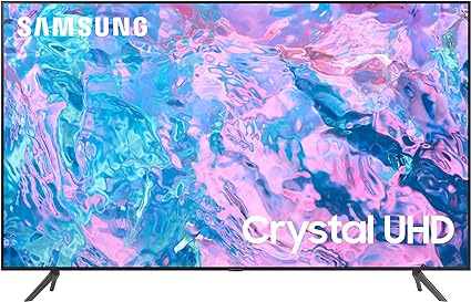 Samsung 75-Inch Class Crystal UHD CU7000 Series PurColor, Object Tracking Sound Lite, Q-Symphony, 4K Upscaling, HDR, Gaming Hub, Smart TV